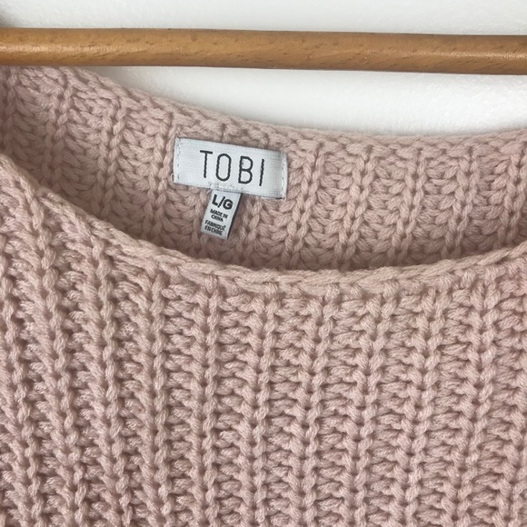 TOBI Open knit Long Sleeve Sweater Size L - Picture 3 of 6
